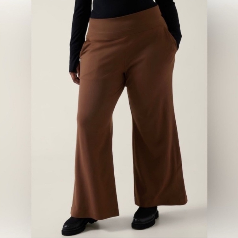 Athleta‎ Venice Flare Wide Leg Pant Mahogany Brown 3X